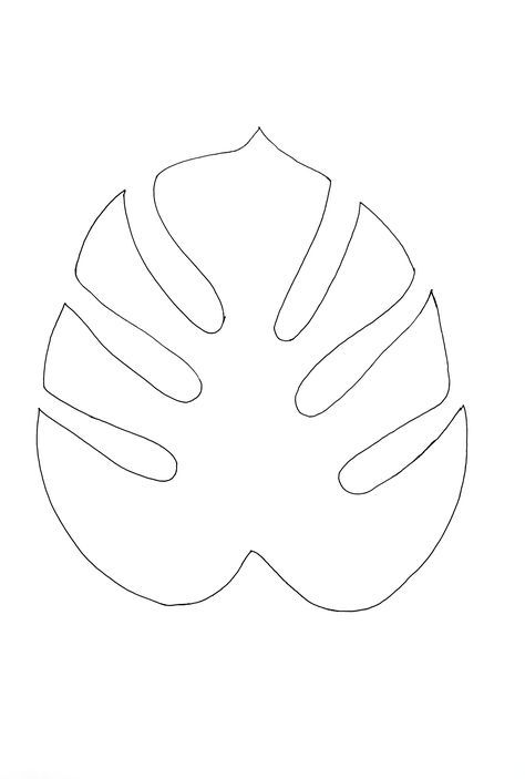 a black and white drawing of a leaf