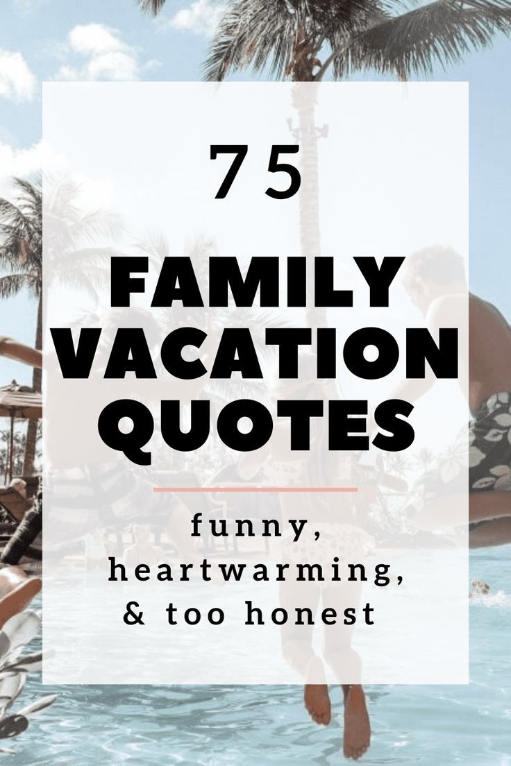 a person jumping into the water with text overlay that reads 75 family vacation quotes funny, heartwarmings, and too