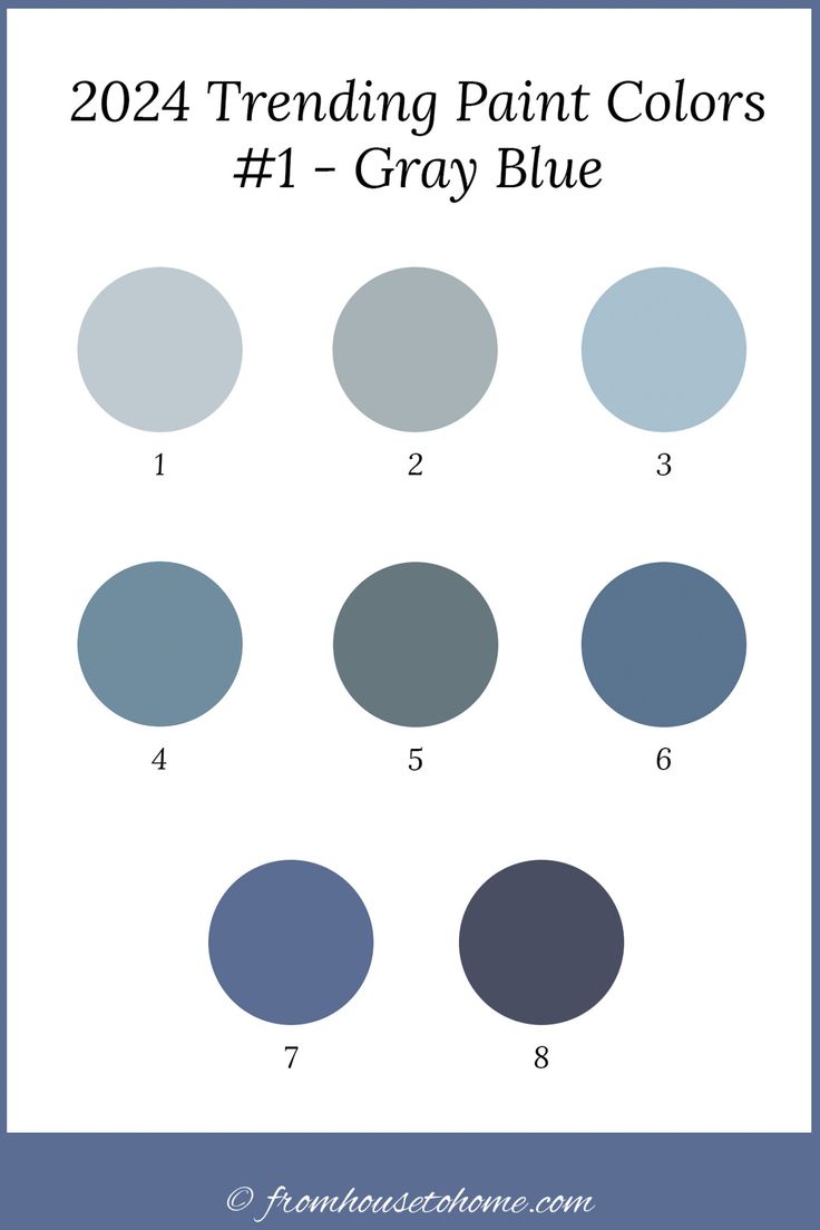 the color scheme for gray paint is shown in blue, white and grey colors with text that