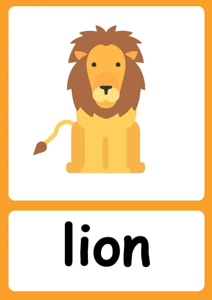 a lion is shown with the word lion in it's center and an orange background