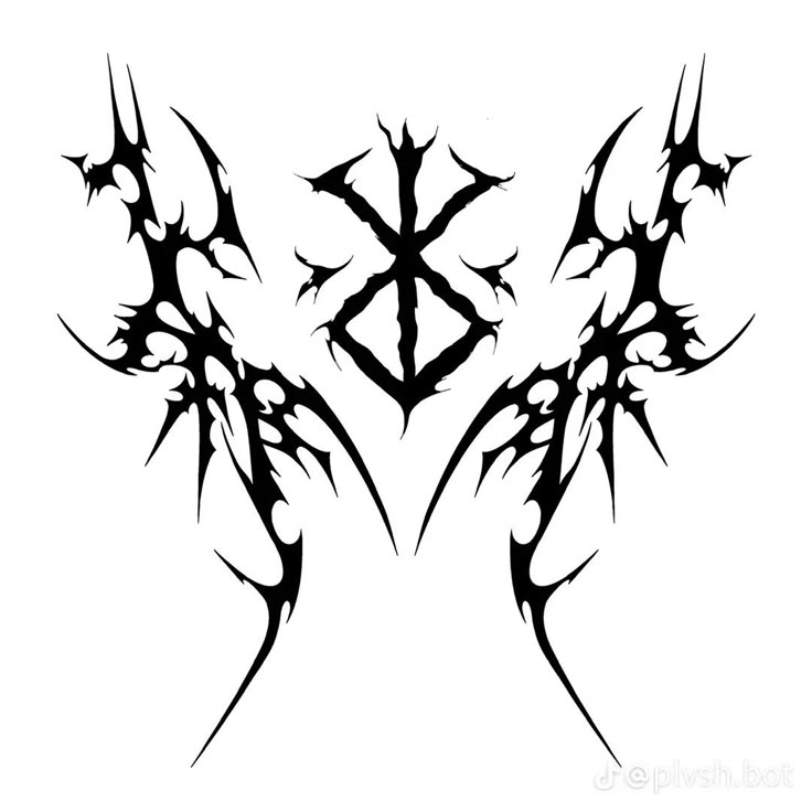 black and white tattoo designs on a white background