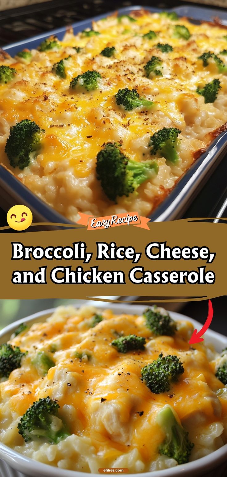 broccoli, rice, cheese and chicken casserole