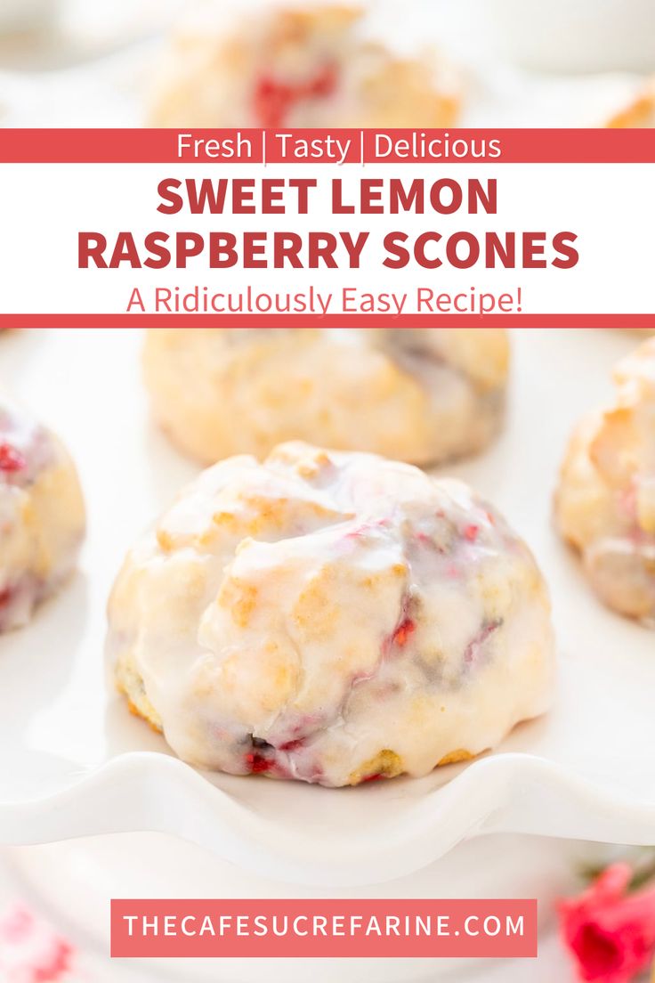 fresh, tasty lemon raspberry scones are the perfect treat to eat