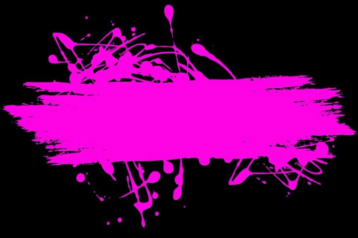 pink paint splattered on black background