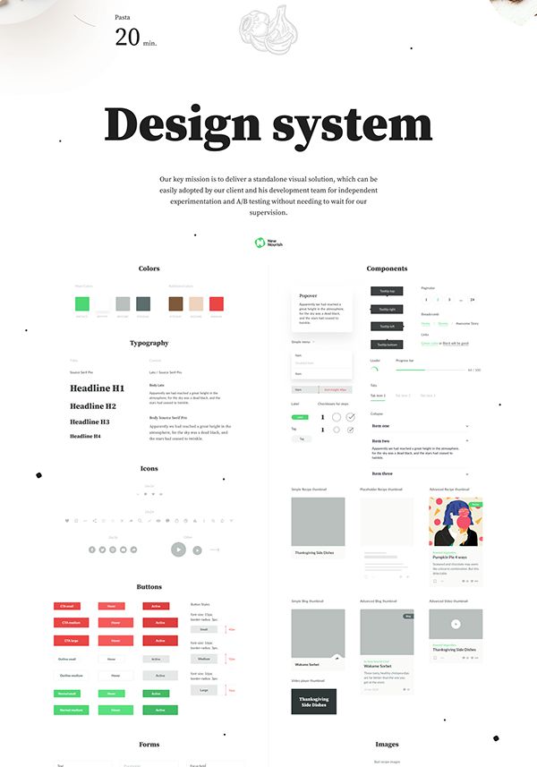 the website design system is designed to look like it could be used in many different ways