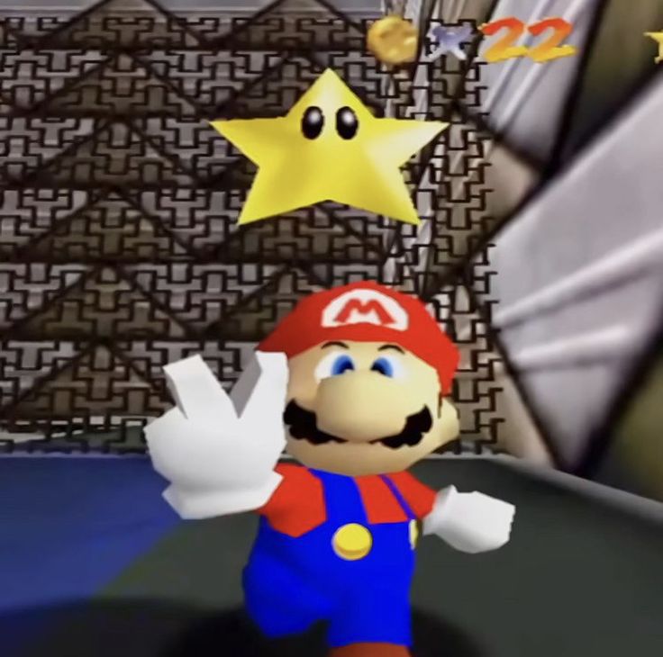 an image of mario running with stars in the background