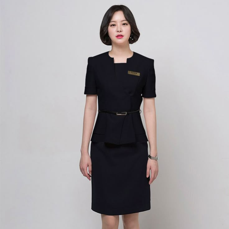 Cafe Manager Outfit, Hospitality Uniform Front Office, Hotel Front Office Uniform, Hotel Receptionist Outfit, Hotel Uniform Receptionist, Front Office Uniform, Staff Uniform Design, Receptionist Outfit Front Desk, Receptionist Uniform