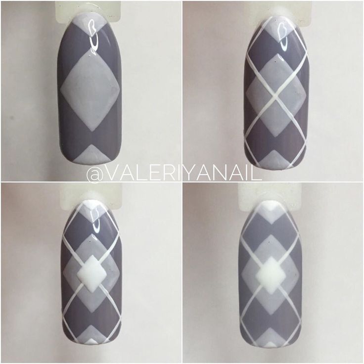 Nail Art Plaid Design, Nails Design Step By Step, Check Nail Art Tutorial, Basket Weave Nail Art, Plaid Nail Tutorial, How To Plaid Nails Tutorials, Nail Art Step By Step, Argyle Nails, Nail Art Courses