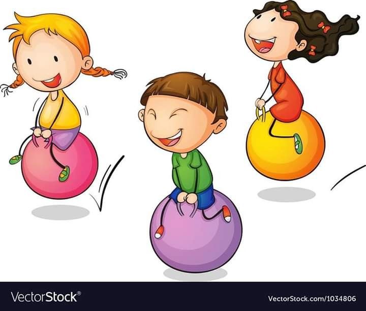 three kids balancing on the balls