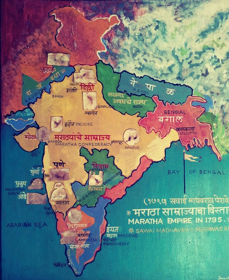 a map of india with all the states and major cities in each country on it