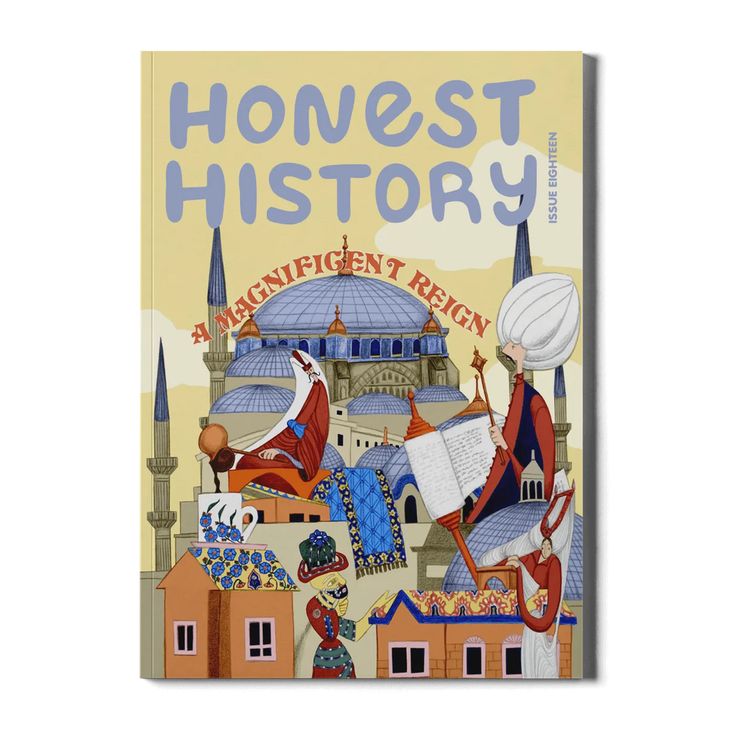 a book cover with an illustration of two people in front of a building and the words, honest history