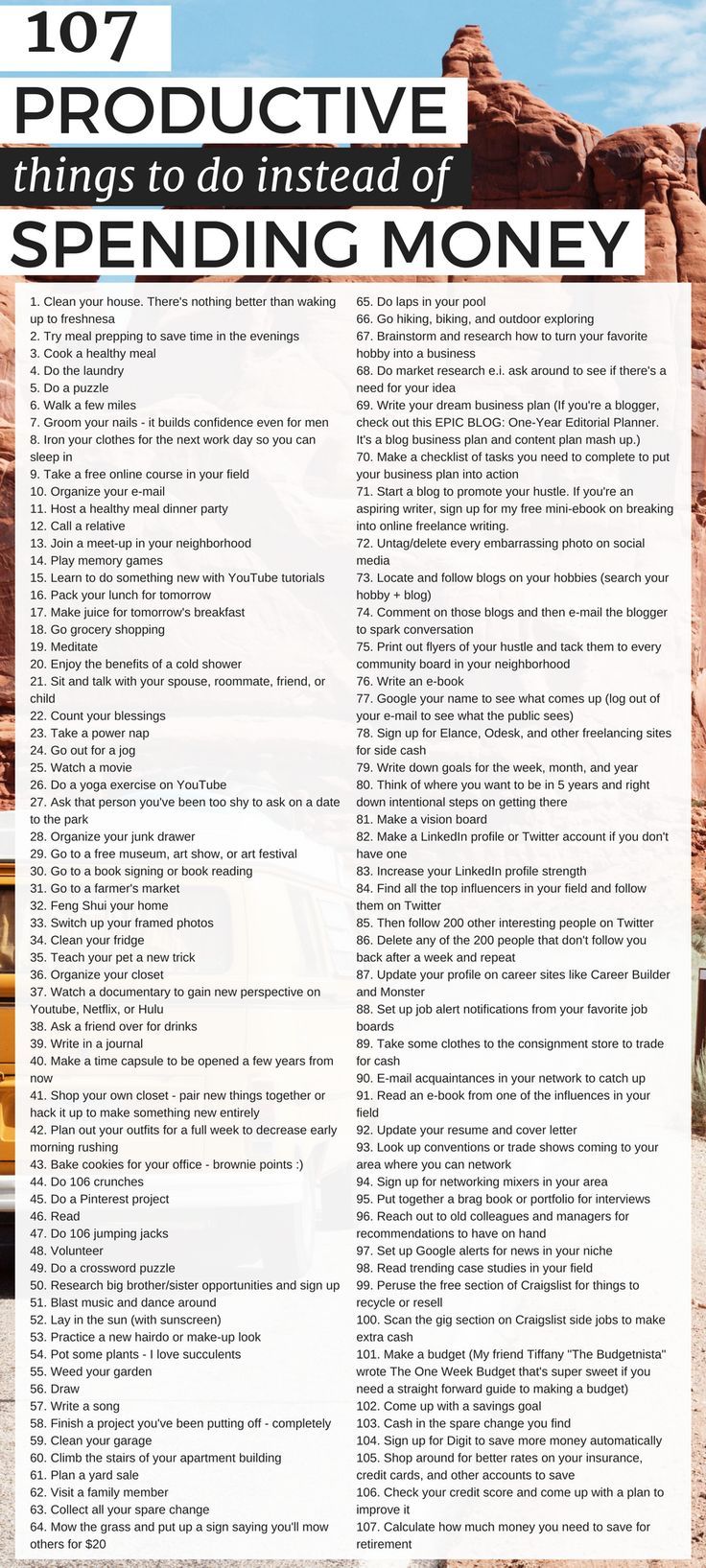 If you're not as productive as you could be. Here are 107 things you can do. These things will help you save more money, make more money, and be a boss at life! Ricky Gervais, Productive Things To Do, Self Care Activities, Money Matters, Better Me, Spending Money, Self Improvement Tips, Make More Money, Frugal Living