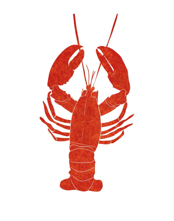 a red lobster on a white background with the words, crawfish in it's claws