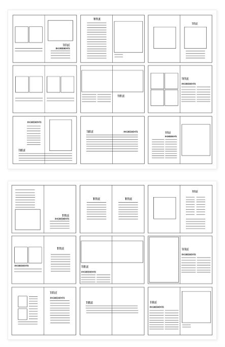 the layout sheet for an article is shown in black and white