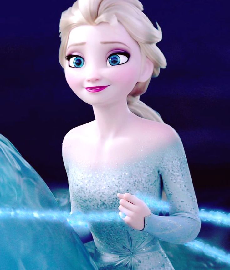 a frozen princess with blue eyes and blonde hair