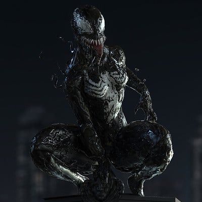 an image of a creepy creature statue in the dark