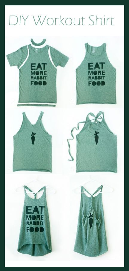 the instructions for how to make an easy diy workout shirt