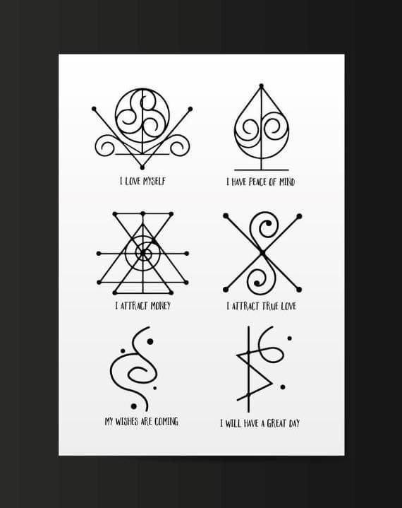 an image of different symbols that can be used to spell out the word, i love you