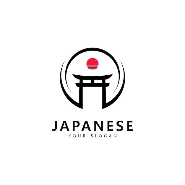 the logo for japan your slogan is designed in black and white with an orange sun behind it