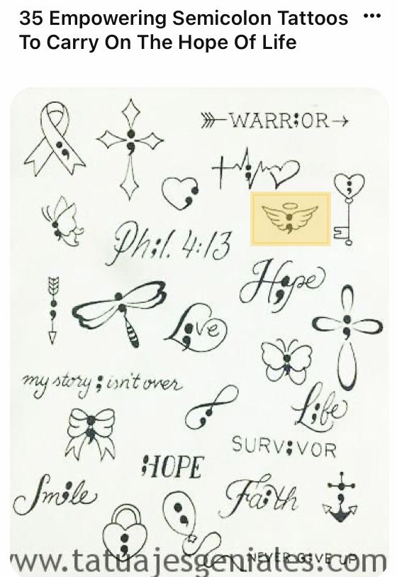 an image of some tattoos on the back of a white sheet with black ink and yellow marker