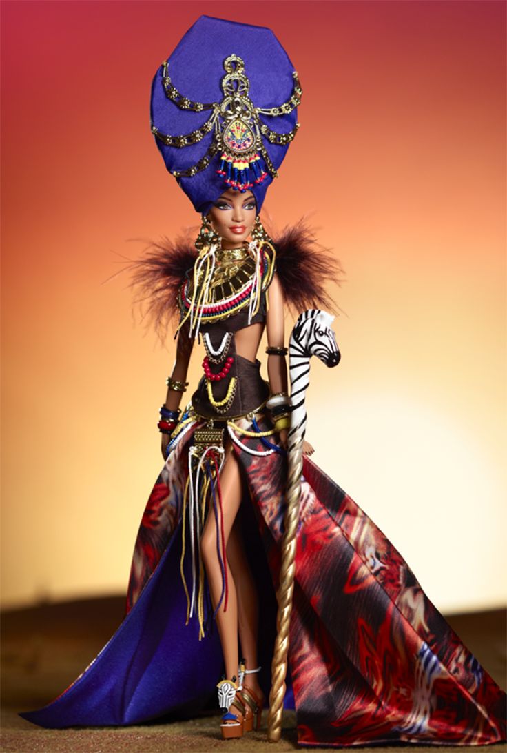 African Queen. The New Limited Edition Tribal Beauty Barbie. - if it's hip, it's here African Dolls, Diva Dolls, Glamour Dolls, African American Dolls, Im A Barbie Girl, Barbie Style, Barbie Toys, African Queen, Beautiful Barbie Dolls