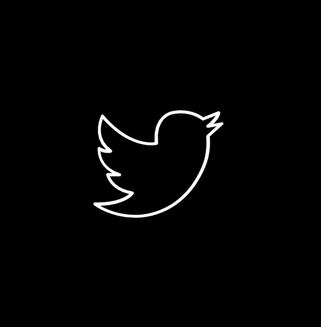 a black and white photo of a twitter logo