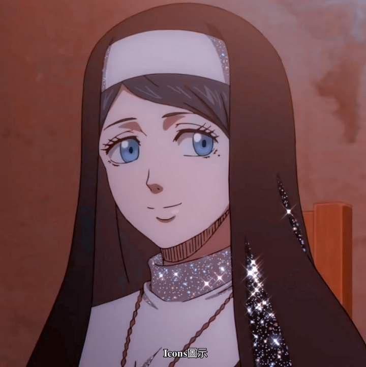 an animated image of a woman with long hair and blue eyes wearing a white dress