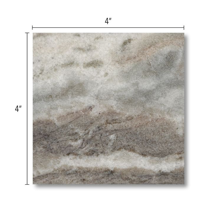 an image of a marble tile with measurements for the size and color scheme on it