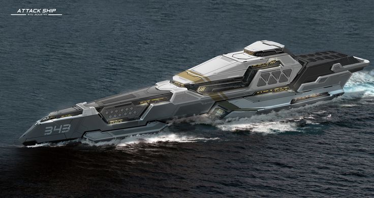 an artist's rendering of a futuristic ship in the ocean