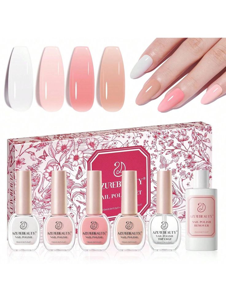 ❤️4 ColorsHot Pink Nail Polish Set: 4 colors* hot pink / Nude Pink nail polish kit, 1* Top coat, 1*20ml nail polish remover,This complete one-stop nail polish experience comes in an exquisite packaging gift box, making it the perfect choice for female friends.
❤️Upgraded Health Formula & Low Odor: AZUREBEAUTY nail polish kit adds a nail strengthener for a firmer manicure. High purity color paste color uniformity, no need to brush repeatedly color. Added nutrients like vitamin E, healthy, low odo Neon Summer, Top Coat Nail Polish, Nail Art Salon, Vegan Nail Polish, Nail Polish Kits, Nail Polish Set, Pink Nail Polish, Nail Strengthener, Packaging Gift