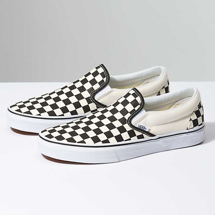 Vans | Classic Checkerboard Slip-On Black/White Shoe Vans Checkerboard Slip On, Checkerboard Vans, Checkered Shoes, Tenis Vans, Vans Checkered, Vans Original, Checkered Vans, Dr Shoes, Vans Checkerboard