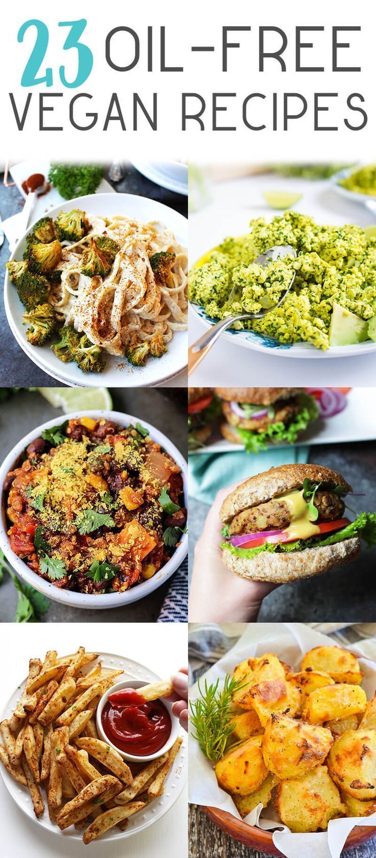 23 Oil-Free Vegan Recipes that Will Make Your Tastebuds HAPPY! via @karissasvegankitchen Vegetarian Meals, Oil Free Vegan Recipes, Healthy Vegan Recipes, Wfpb Recipes, Oil Free Vegan, Best Vegan Recipes, Idee Pasto Sano, Vegetarian Dinner, Vegan Recipe