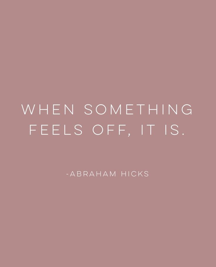 a pink background with the words when something feels off, it's abraham nicks