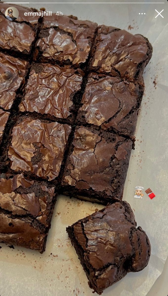 chocolate brownies cut into squares on a plate