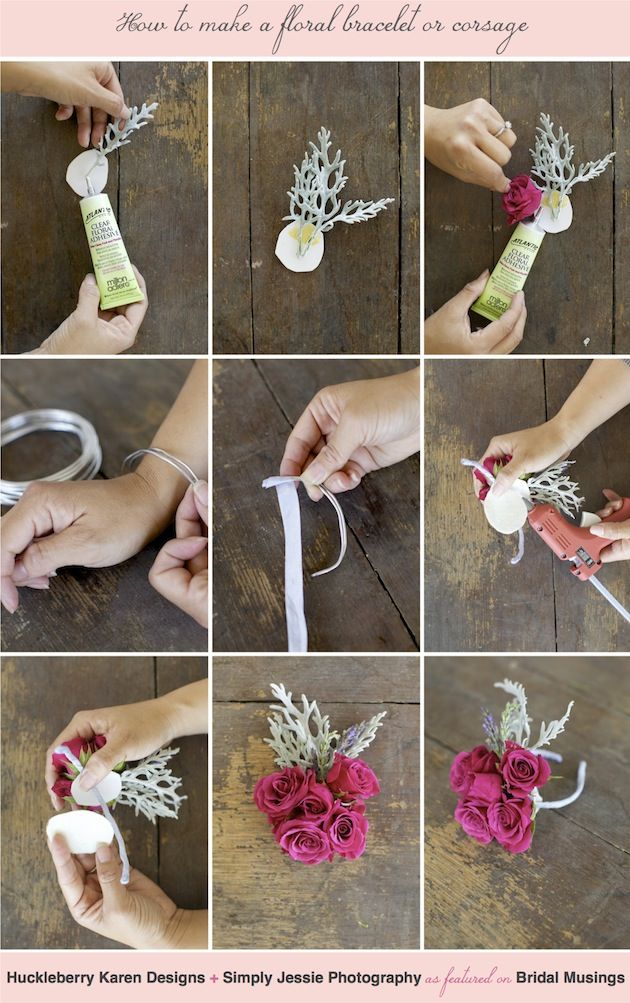 how to make a paper flower bouquet with ribbon and flowers in the middle, step by step instructions