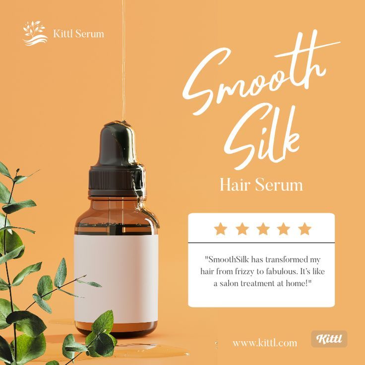 an image of a bottle of hair growth oil with the words smooth silk on it