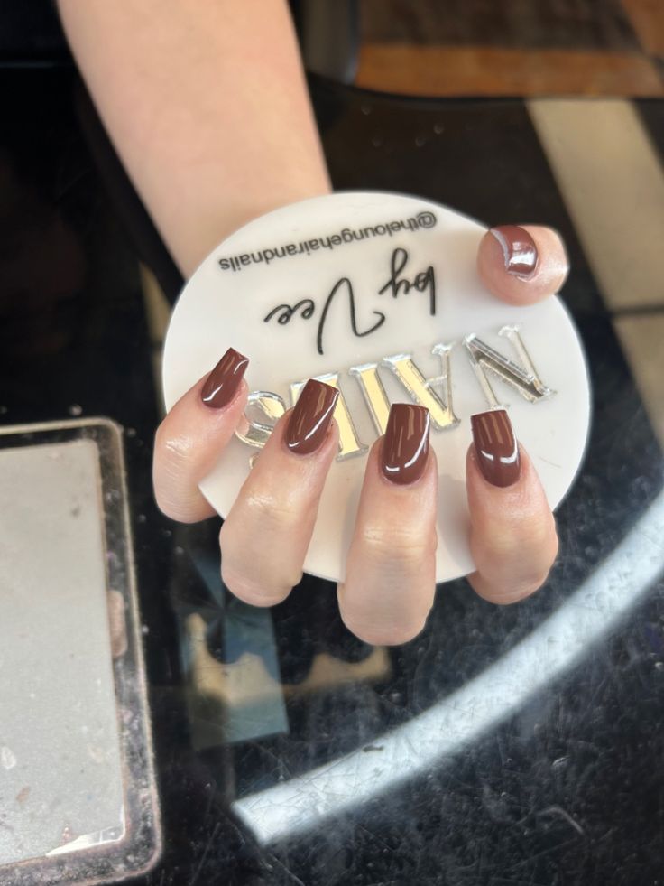 This is Light Macore from DND Hot Chocolate Nails, Chocolate Nails, Hot Chocolate, Nails