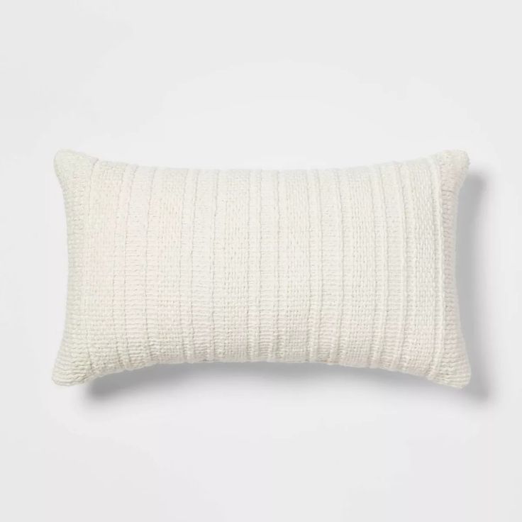 a white pillow on a white background