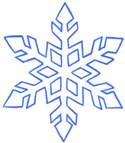 a blue snowflake is shown on a white background