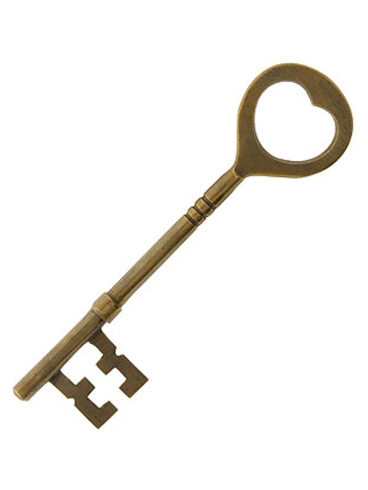 an old key with a heart on it