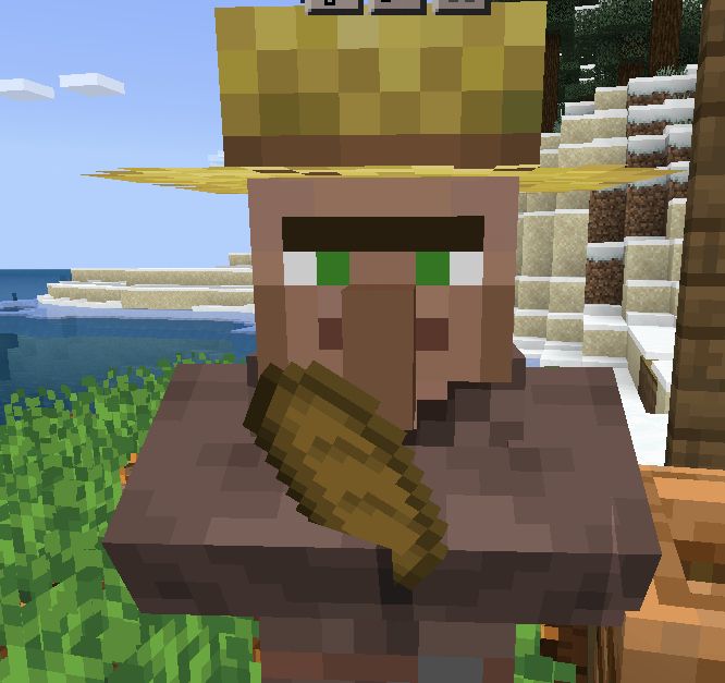 an image of a minecraft man holding a piece of wood in his hand and looking at the camera