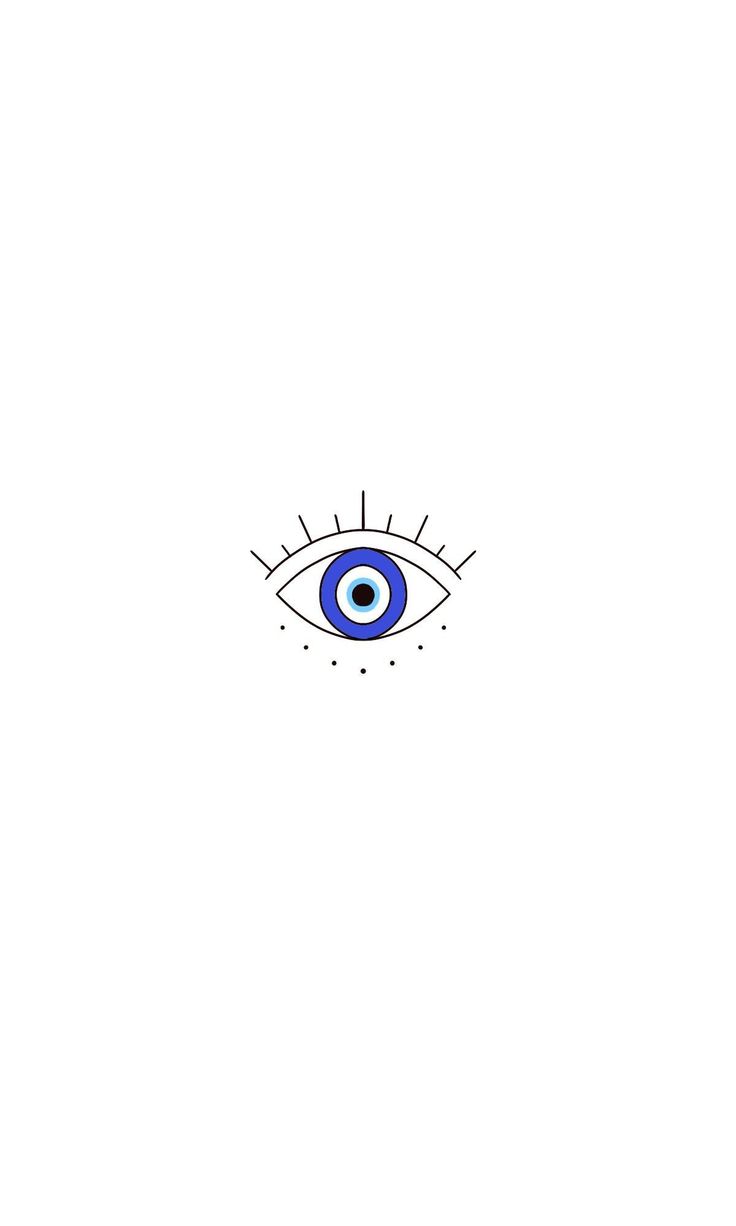 an eye is shown in the middle of a white background with blue and black lines