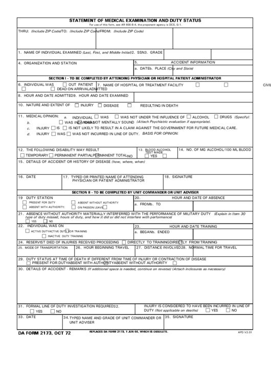 The latest fillable version of Da Form 2173. Instructions for Statement of medical examination. #da_forms #army #army_forms #fillable_forms Fillable Forms, Line Of Duty, Medical Examination, Us Army, Being Used, Disease, Medical, Quick Saves