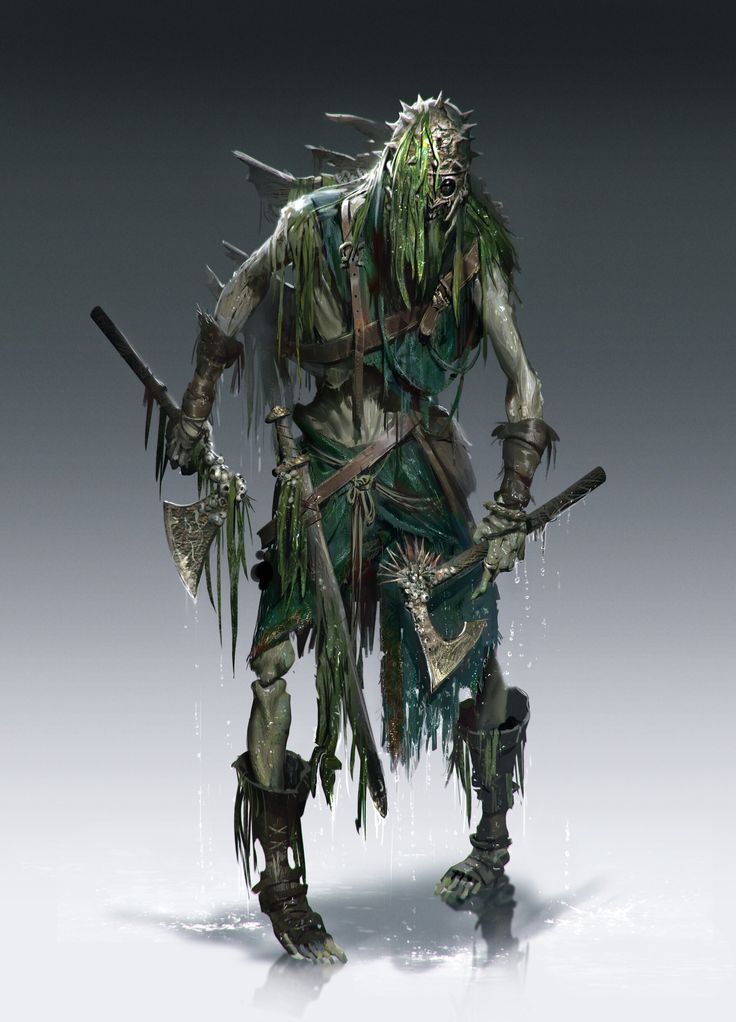 an image of a character in the video game warhammerer, holding two swords