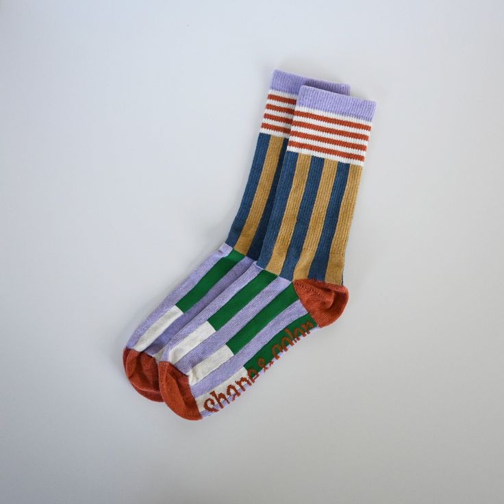 Meet the new ribbed knit statement crew socks! Made in the USA! Proudly manufactured in North Carolina, USA. Materials: 54% recycled cotton, 33% recycled polyester, 8% nylon, 5% rubber based elastic. Care: Machine wash cold on gentle cycle, tumble dry low. Sizing: Fits women's size 5.5 -9, men's size 4-7.5 Retro Socks, Statement Socks, Funky Socks, Fun Socks, Retro Stripes, Clothes Line, Yellow Stripes, Cool Socks, Pinterest Board