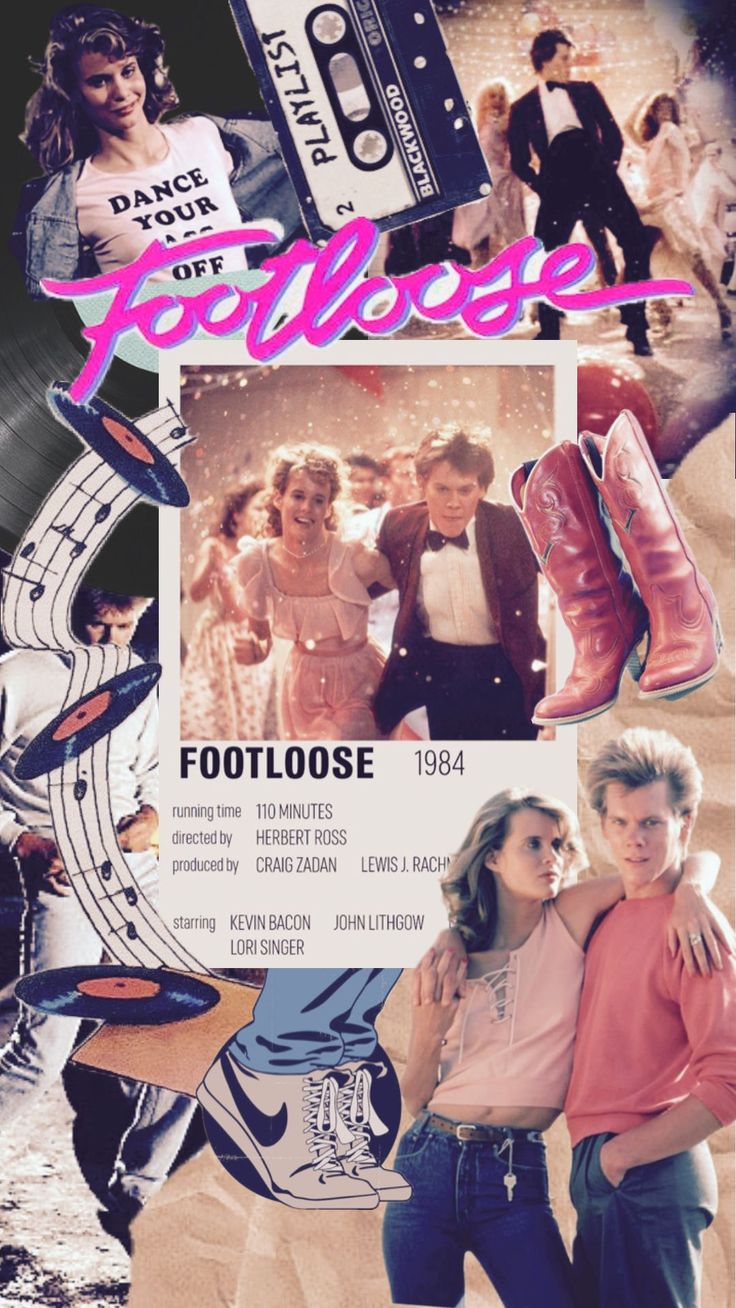 an advertisement for footloose featuring young people