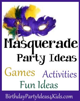 masquerade party ideas games activities fun ideas