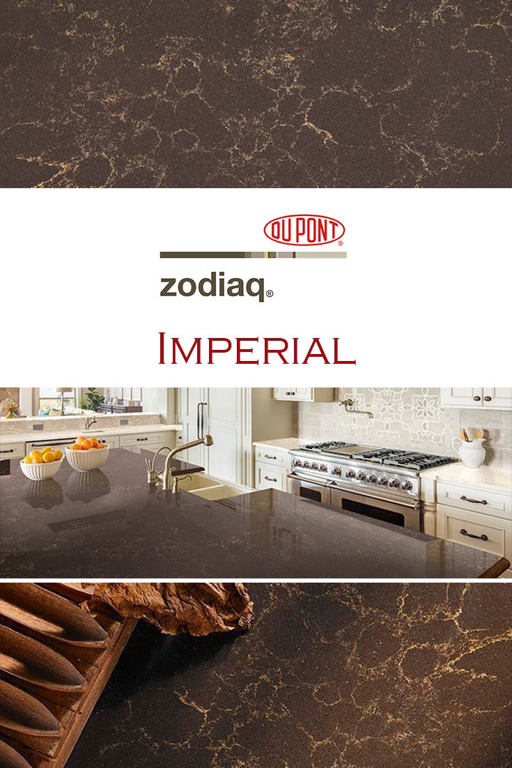 an image of a kitchen counter top with the words zodiac imperial on it