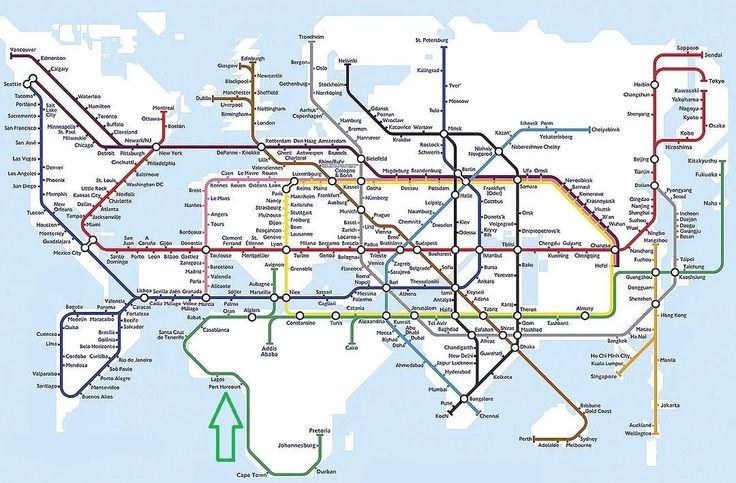 the transit map for the world is shown