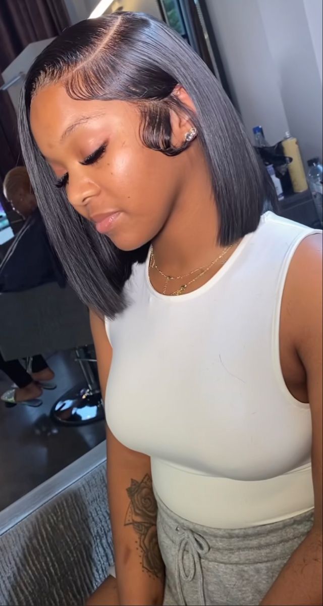 Bob Weave Hairstyles Sew Ins, Frontal Bob Hairstyles, Side Part Bob Quick Weave, Deep Side Part Bob, Side Part Bob Wig, Weave Bob Hairstyles, Weave Bob, Side Part Bob, Frontal Bob